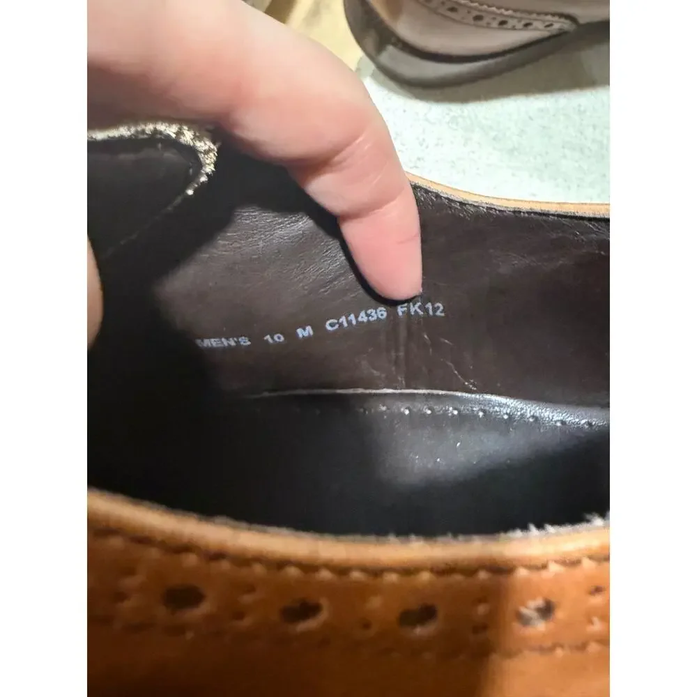 Cole Haan Williams Wingtip Oxford Brown Dress Shoes Mens Sz 10M - Leather